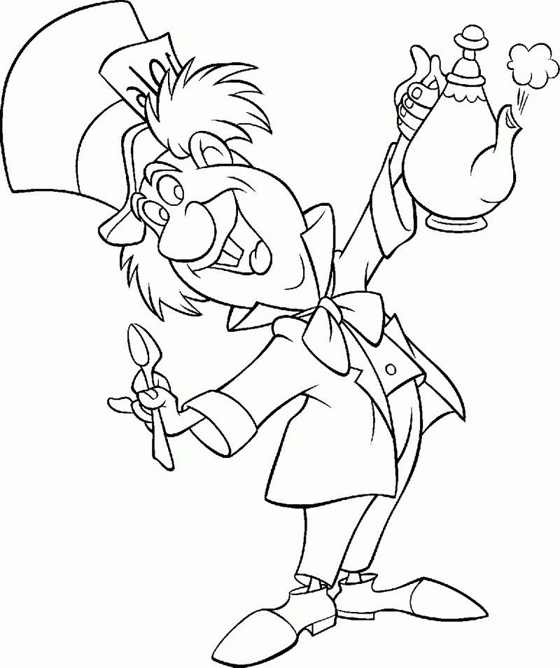 Mad Hatter Coloring Pages Coloring Home We love this queen of hearts balloon as a nod to the villainous. mad hatter coloring pages coloring home