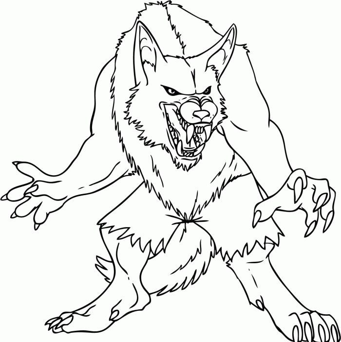 Zombie Demon Wolves Coloring Pages - Halloween Cartoon Coloring 