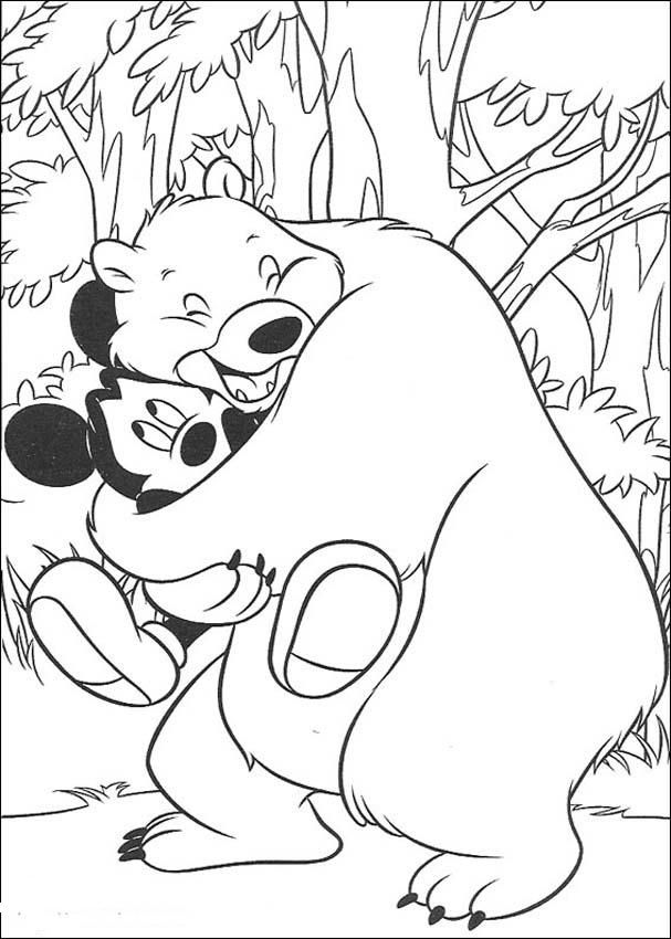 Franklin and Big Bear Coloring Page | Kids Coloring Page