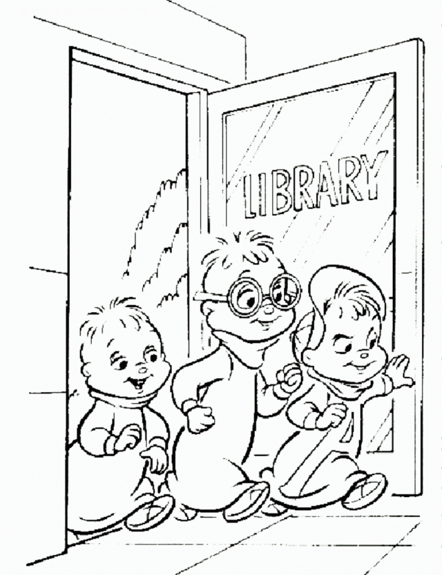 Alvin And The Chipmunks Men Coloring Page Coloringplus 130564 