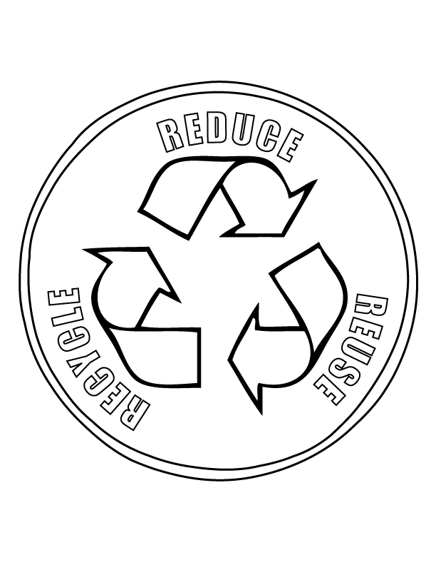recycle sign Colouring Pages