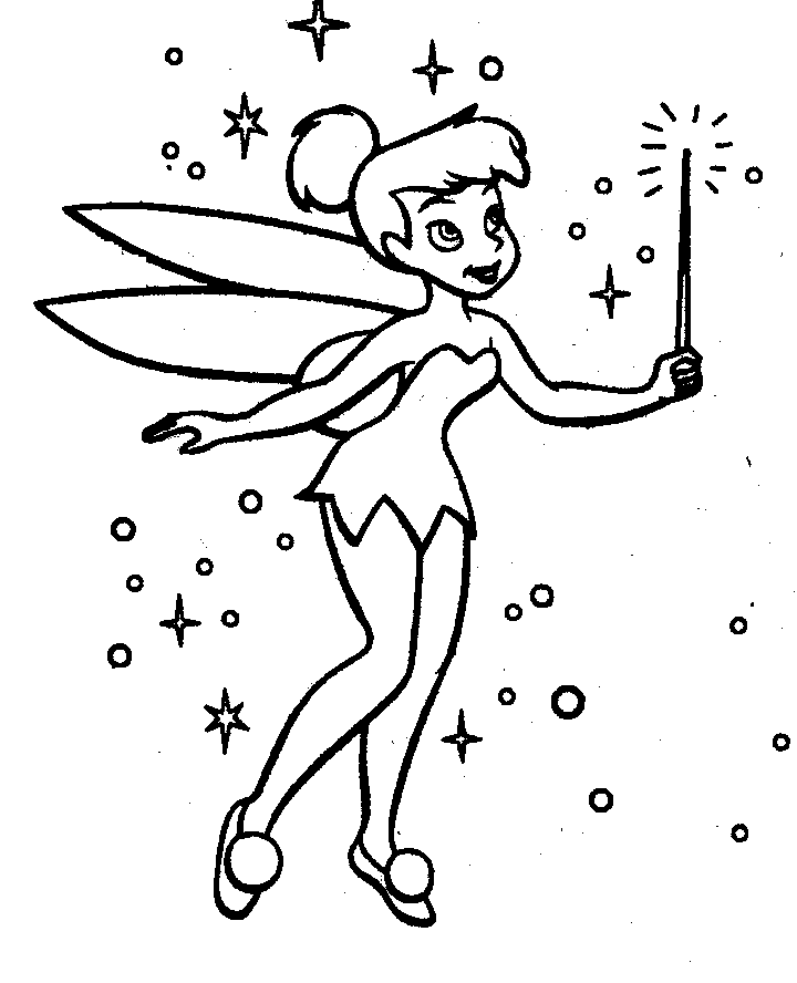 Fluzzy's Tinkerbell coloring pages (printable)