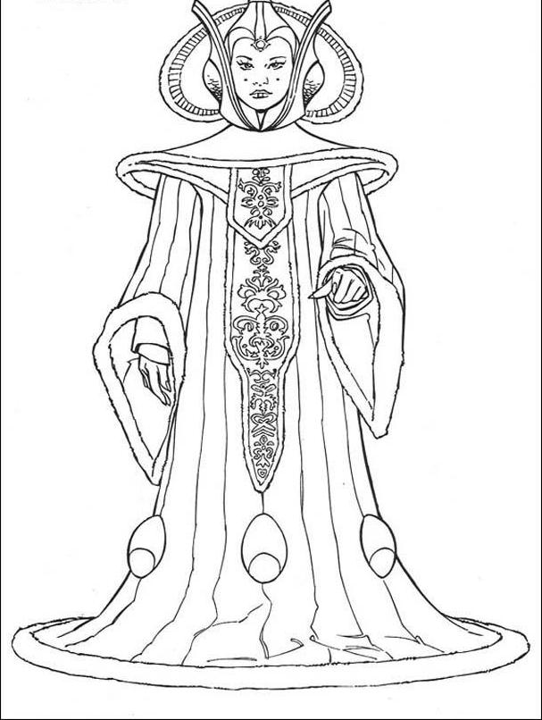 Queen amidila Star Wars Colouring Pages
