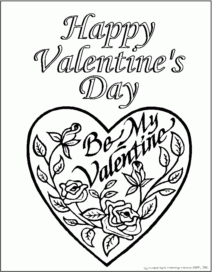 Valentine's Day Coloring Page