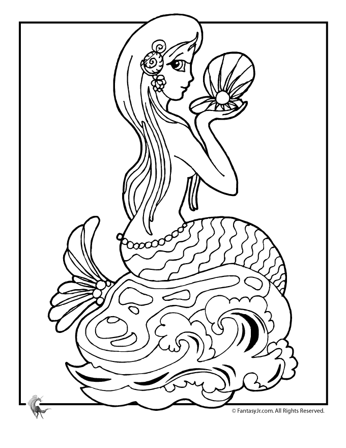 Mermaid Coloring Pages - Coloring Home
