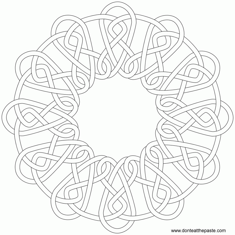 dont eat the paste knotwork embroidery pattern and coloring page 