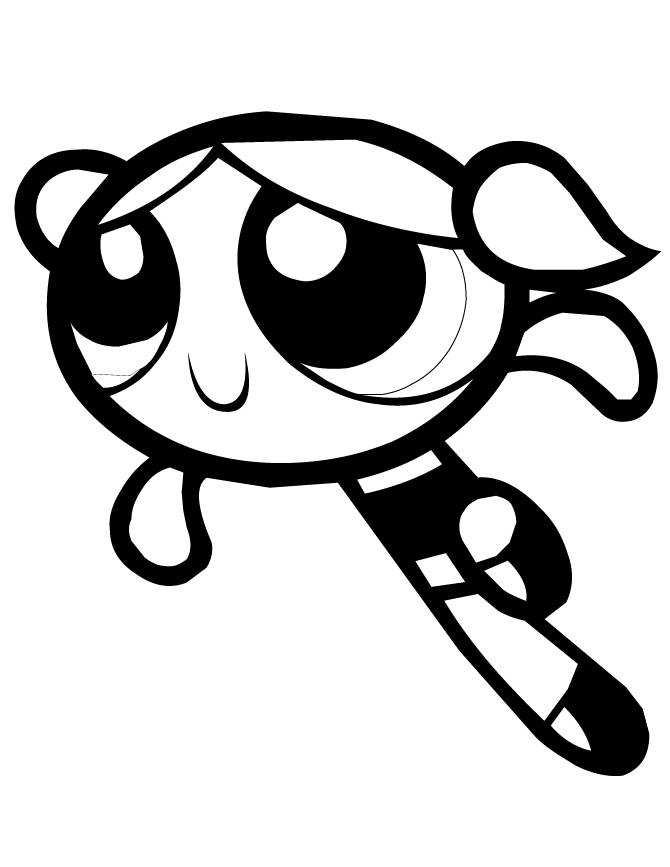 Powerpuff Girls Bubbles Character Coloring Page | Free Printable 
