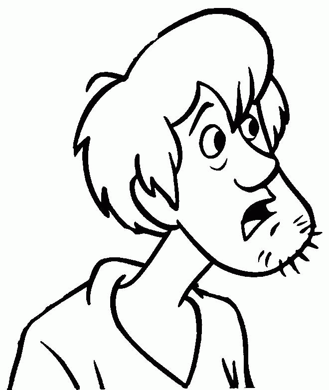 Cartoon Character Shaggy Coloring Picture | Disney Coloring 