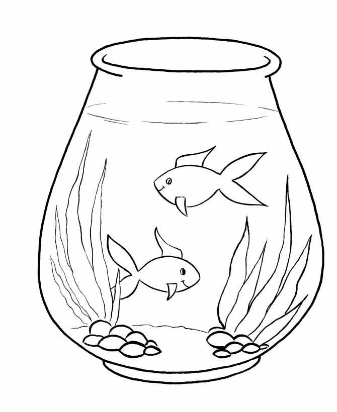 Simple Shapes Coloring Pages | Free Printable Simple Shapes Fish 