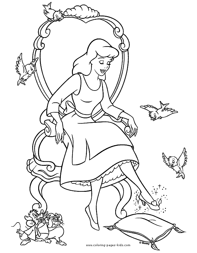 Cinderella coloring pages - Coloring pages for kids - disney 