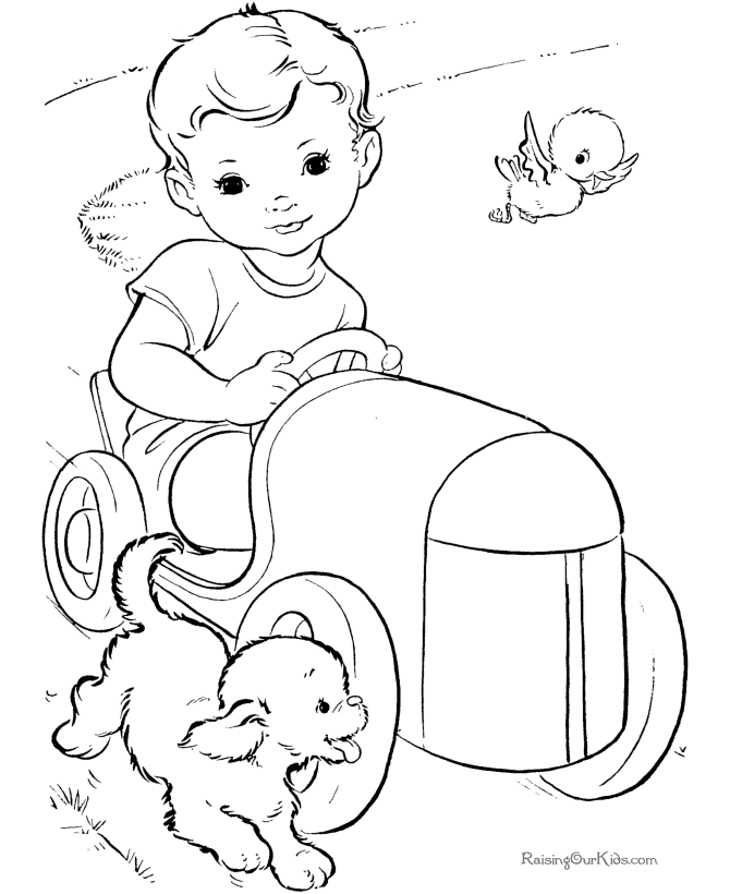 Toy car coloring page 001