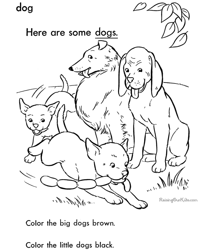Animal coloring page - Dog sheets to color!