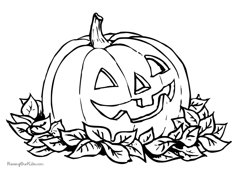 Halloween pumpkin coloring pages - 018