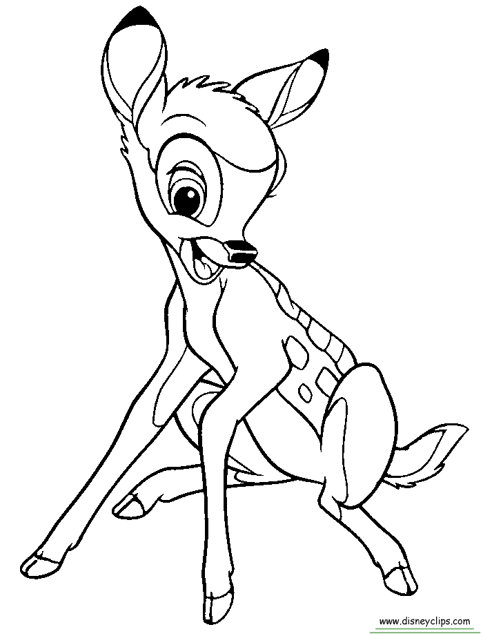 Bambi And Thumper And Flower - Coloring Home