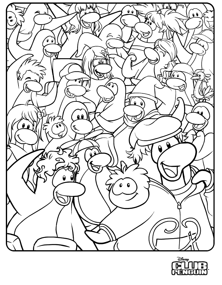 New Club Penguin Coloring Page! -