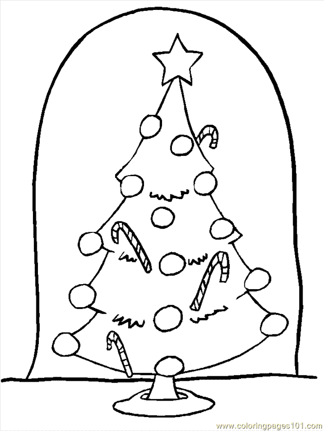 printable coloring page christmas trees cartoons