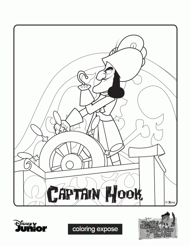 smee jake and the neverland pirates coloring pages expose