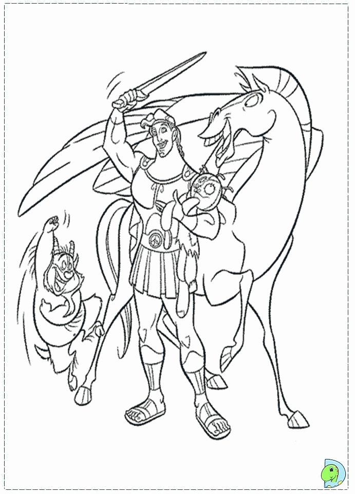disney Hercules Colouring Pages