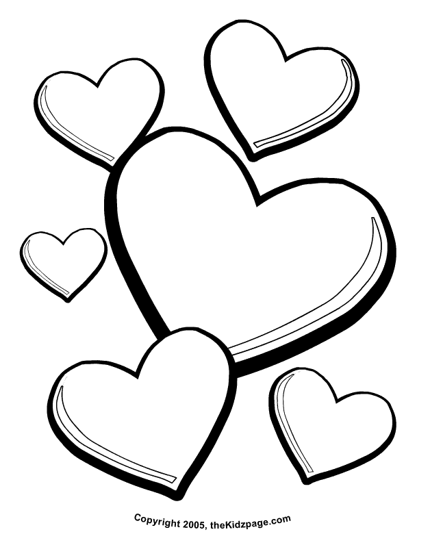 Hearts Coloring Page For Valentine's Day
