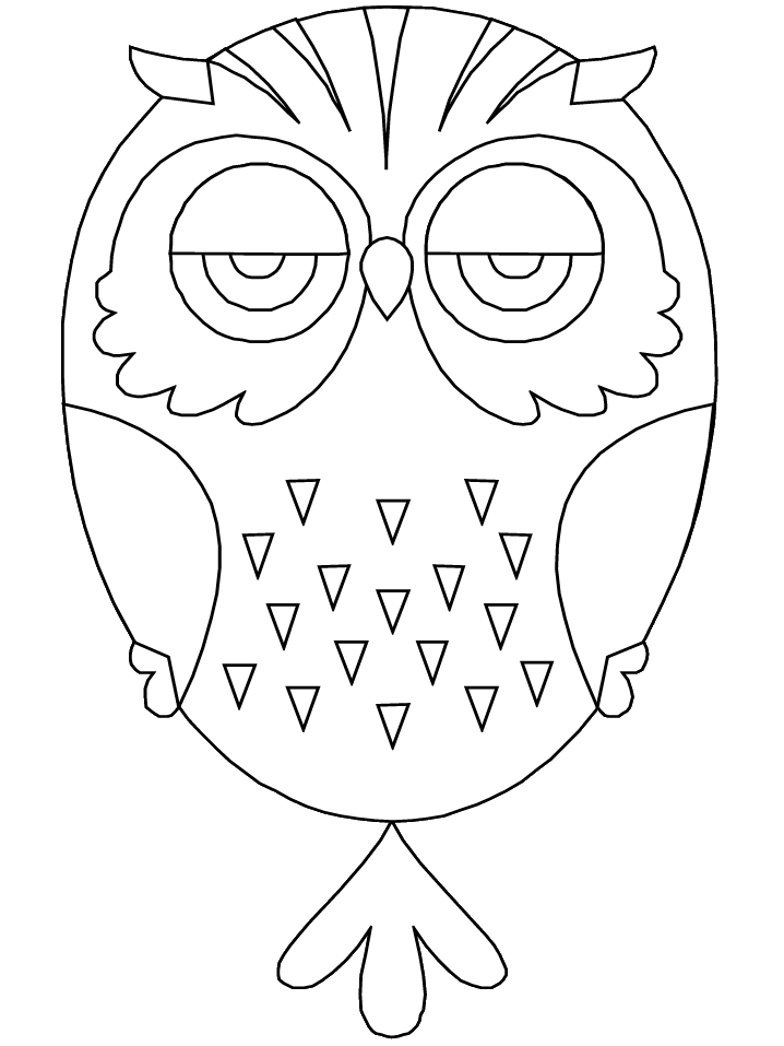Printable Birds Owl Animals Coloring Pages