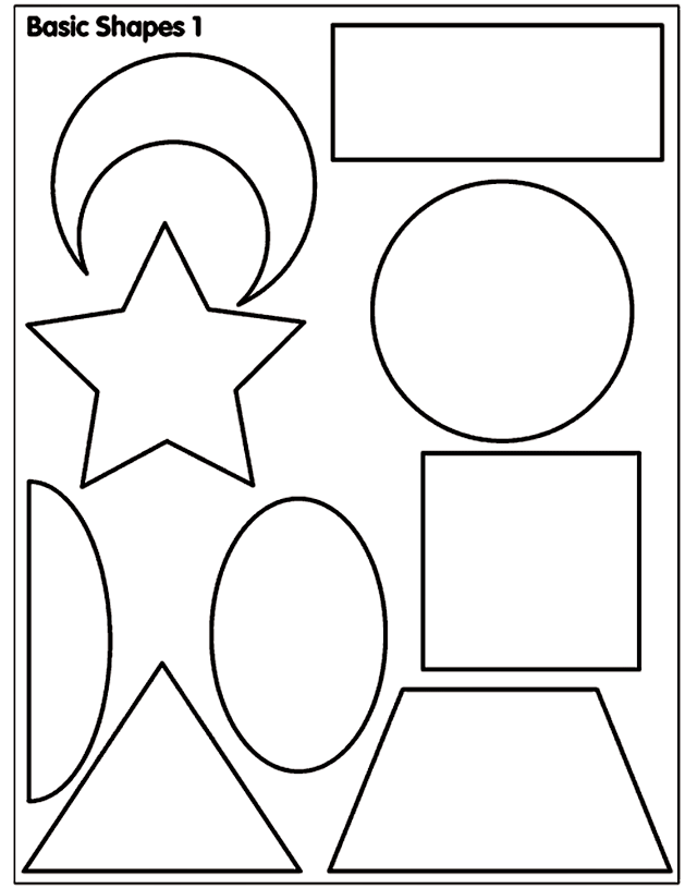 kids shapes coloring pages