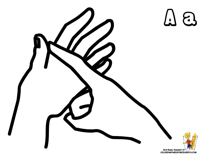 British Sign Language | BSL | ABCs| Free Sign Language Coloring 