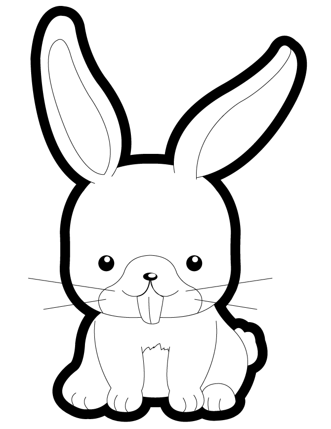 Bunny Rabbit Cartoon - Coloring Home
