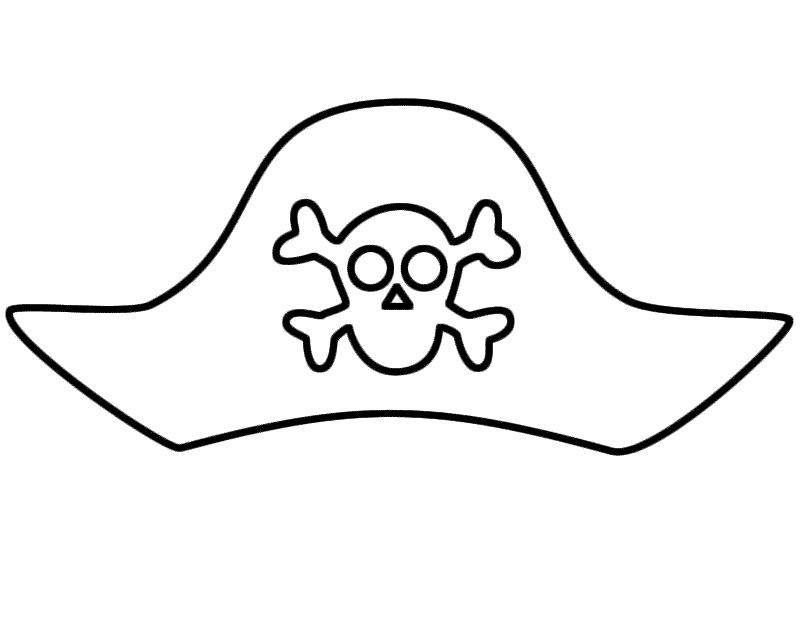 Pirate Hat - Coloring Page (