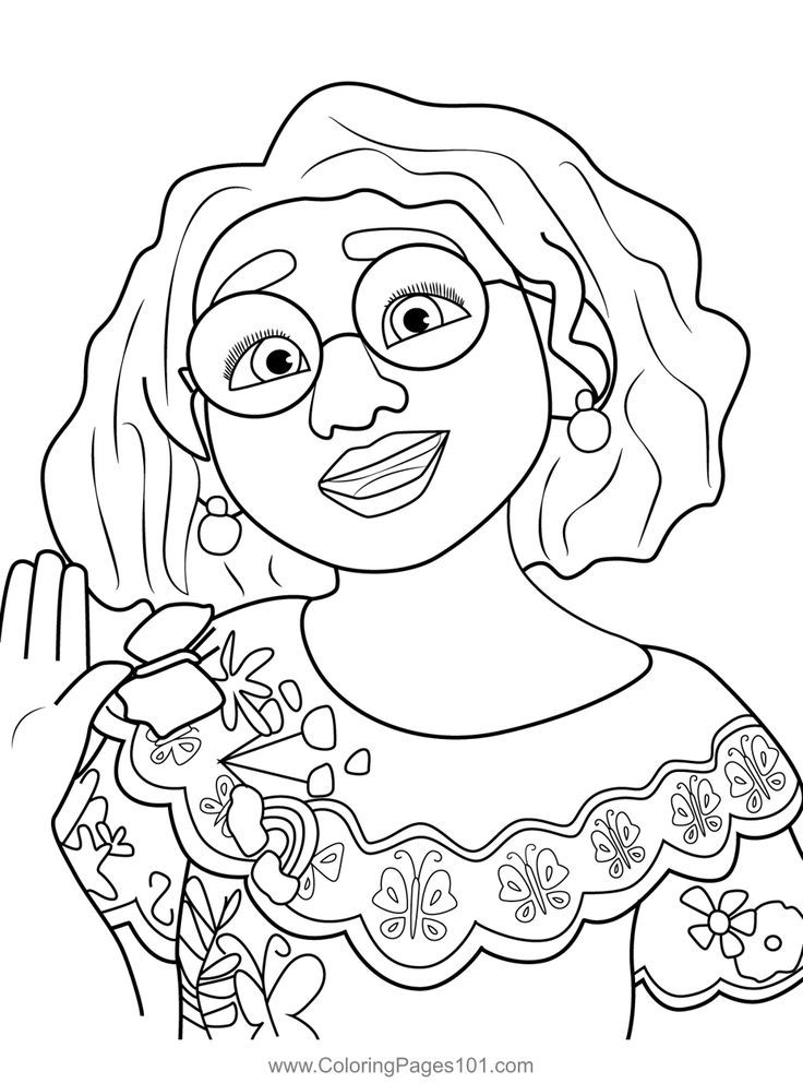 Mirabel Madrigal Encanto Coloring Page In 2022 Disney Coloring Pages