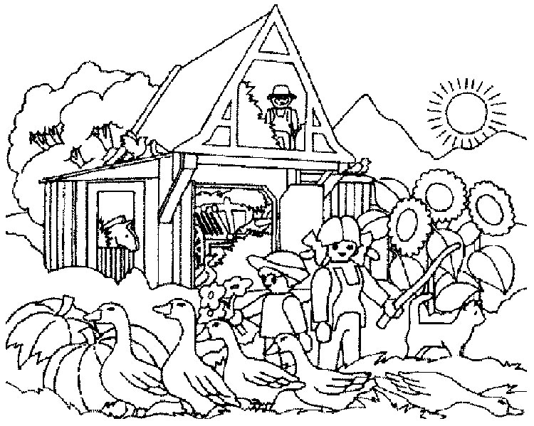 Drawing Countryside #165470 (Nature) – Printable coloring pages