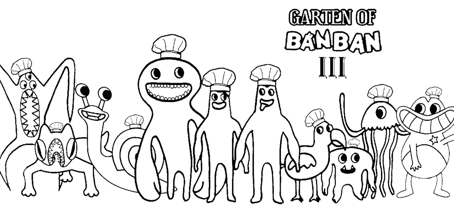 Garten of BanBan coloring page 3 40 – Kindergarten fun