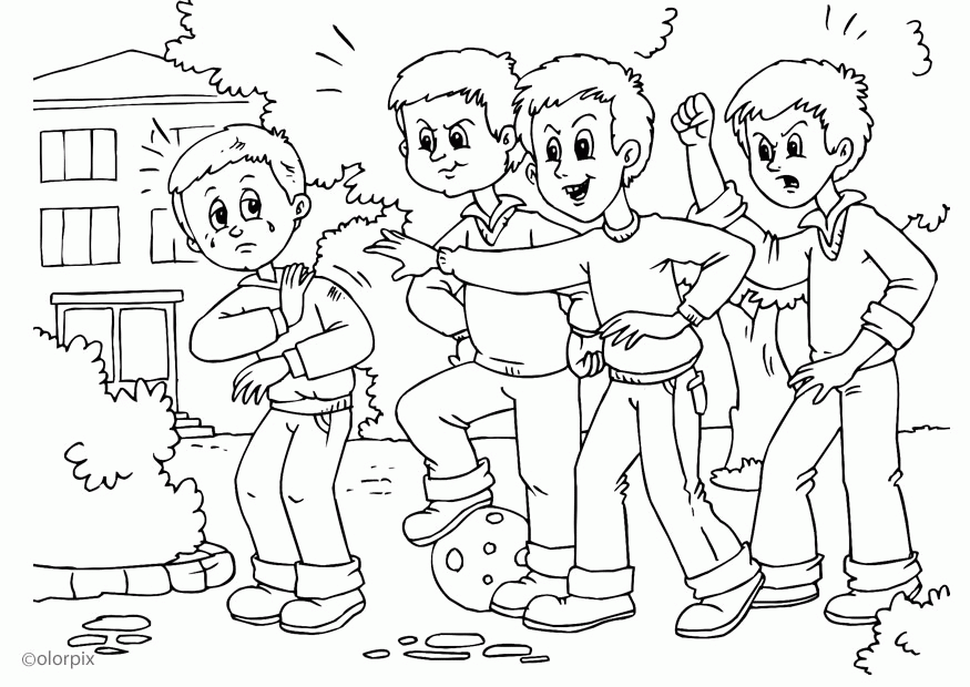 Anti Bullying Color Pages - High Quality Coloring Pages