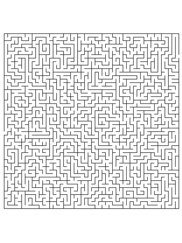 Large maze Coloring Page | 1001coloring.com