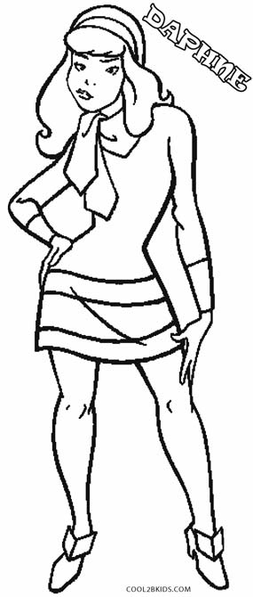 Daphne from scooby doo coloring pages