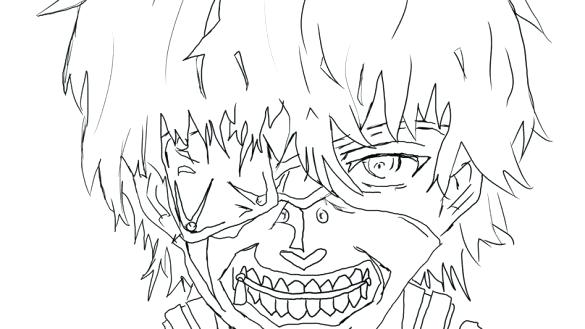 Kaneki Ken Coloring Pages - Free Printable Coloring Pages for Kids