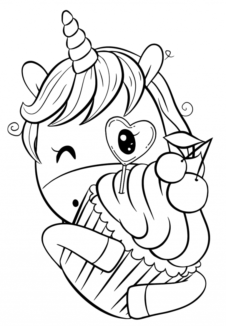 Cute Unicorn Coloring Pages   YouLoveIt.com   Coloring Home