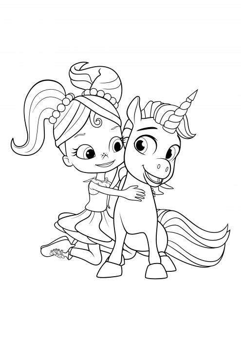 Anna and Floof coloring pages, Rainbow Rangers coloring pages - Colorings.cc
