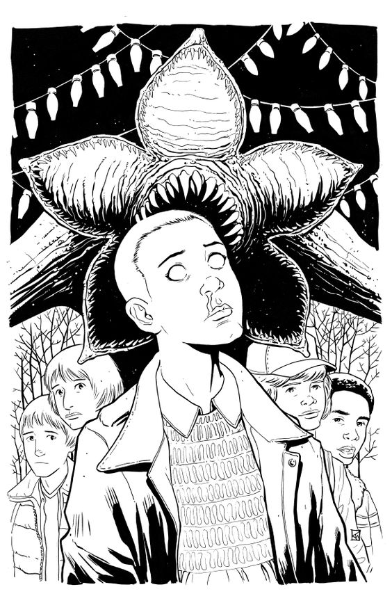 Stranger Things Coloring Page