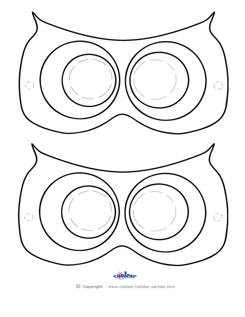 9 Best Images of Printable Owl Mask Pattern - Printable Owl Mask ...