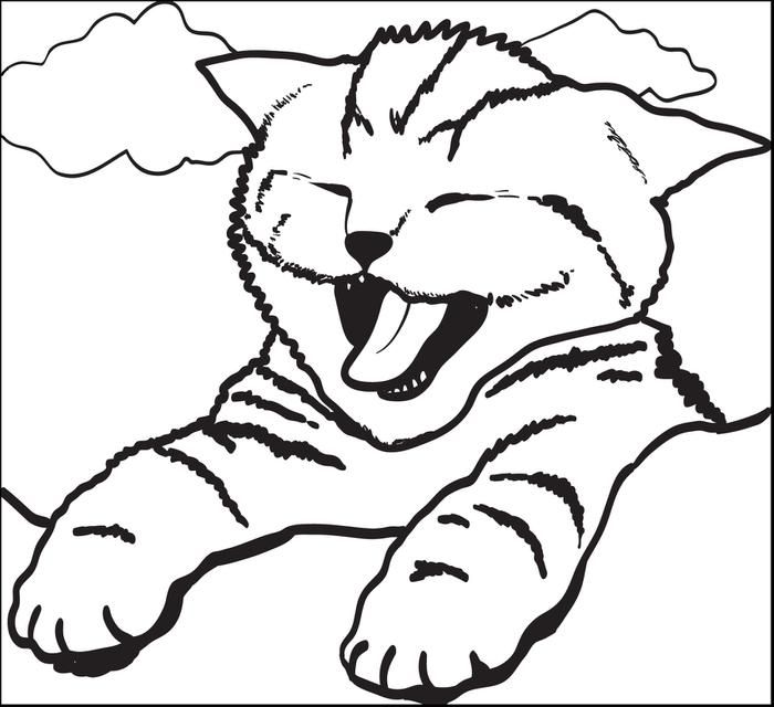 Cute Cat Coloring Pages - Bestofcoloring.com