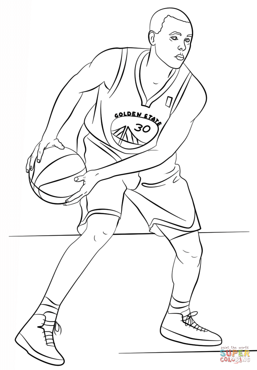 Stephen Curry coloring page | Free Printable Coloring Pages