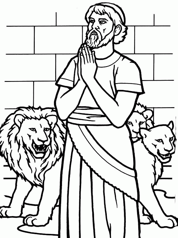 Daniel In The Lion Den Coloring Pages - Coloring Home