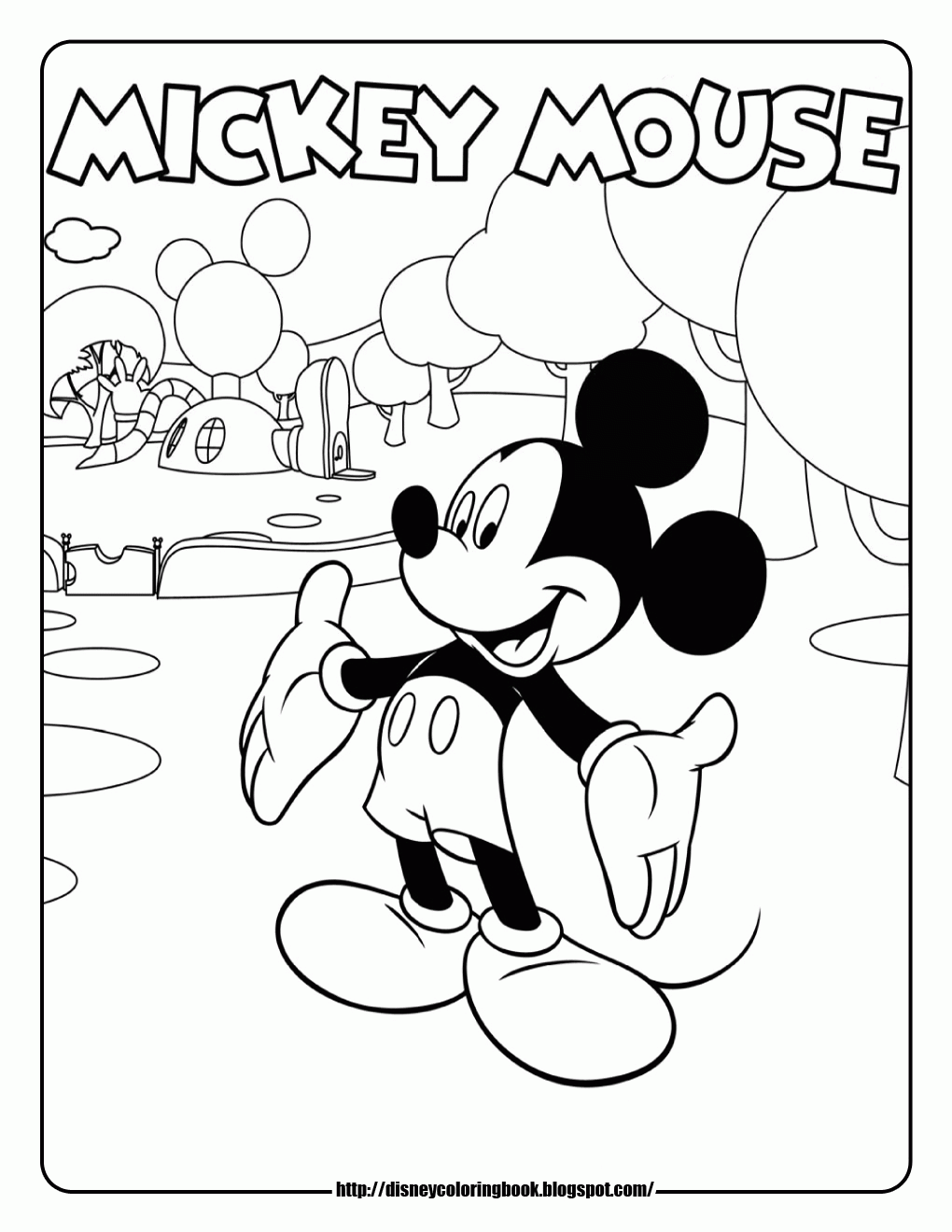 Cartoon ~ Printable Mickey Mouse Coloring Pages ~ Coloring Tone