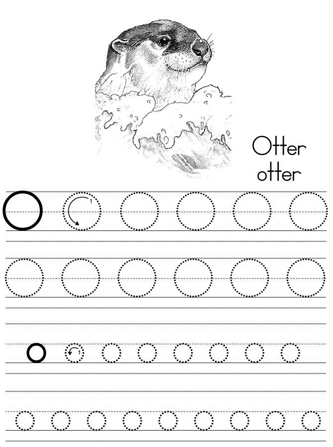 Alphabet ABC letter O Otter coloring page | Letter O | Pinterest ...