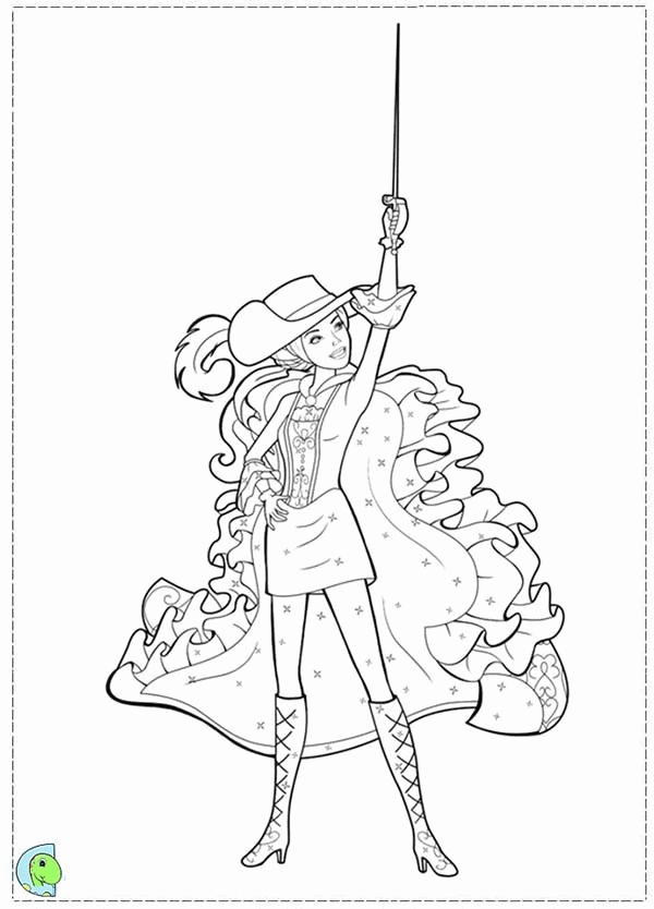 How to Draw Barbie and Three Musketeers Coloring Pages | Bulk Color