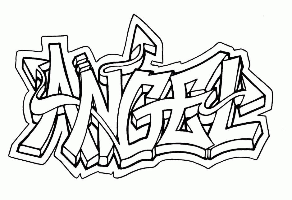 Printable Graffiti Coloring Pages | Free Coloring Pages