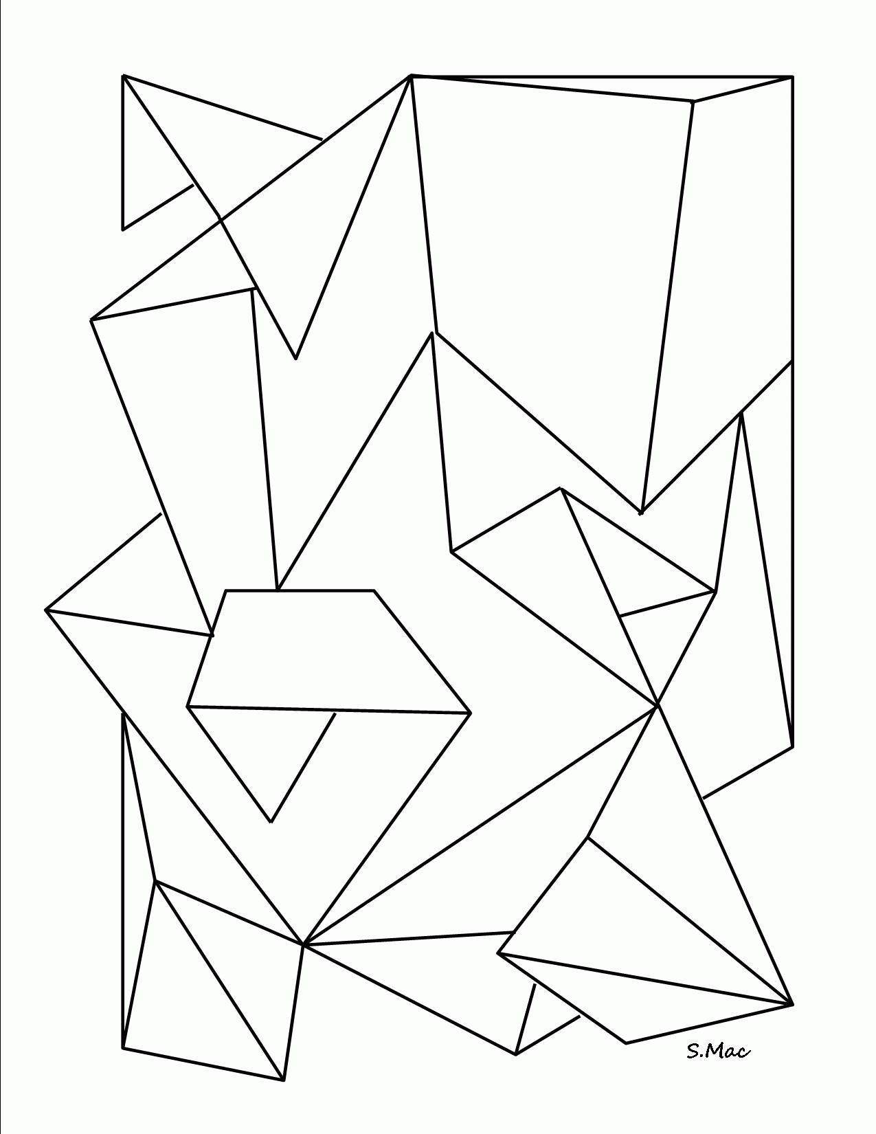 Geometric Coloring - Coloring Pages for Kids and for Adults
