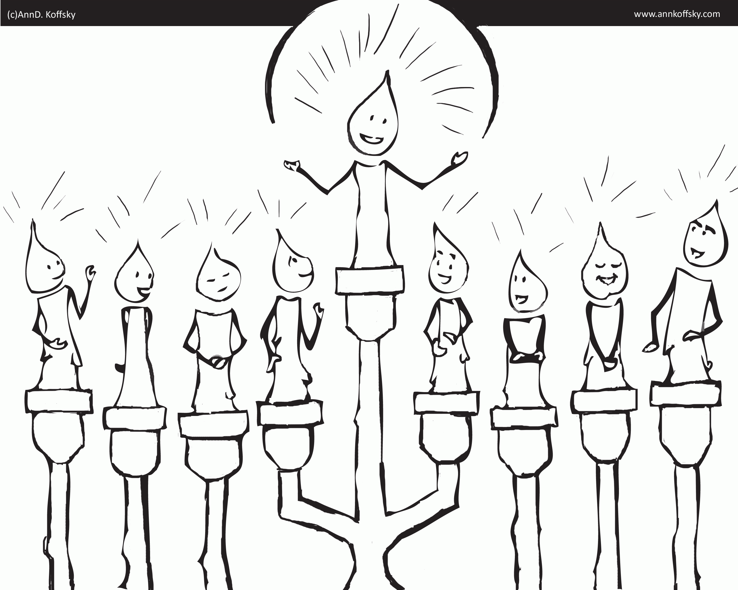 Happy Chanukah! (coloring page)