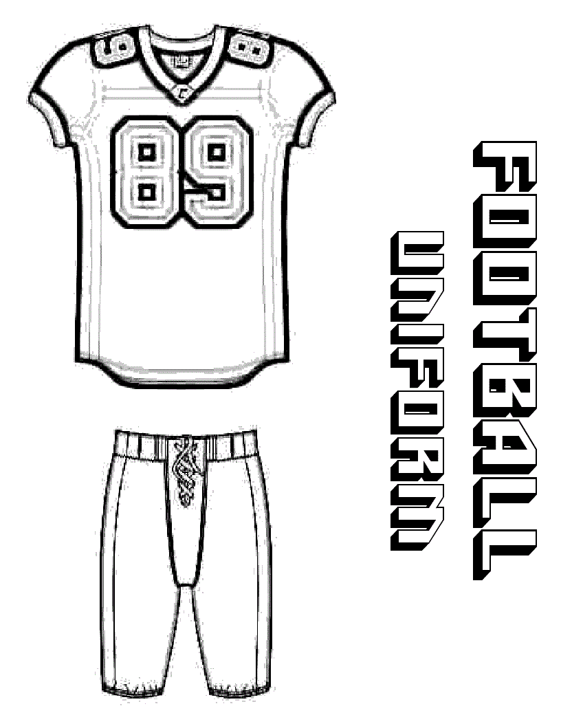 Football Jersey Coloring Page Template Coloring Pages