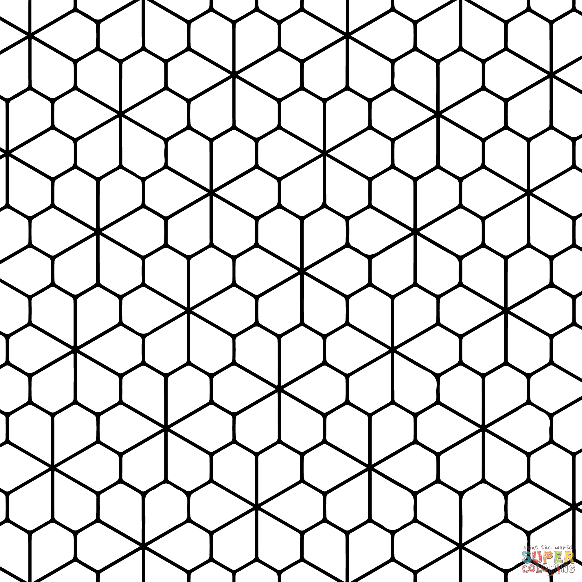 Tessellation with Floret Pentagonal Tiling coloring page | Free ...